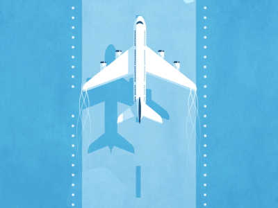 airplane landing animation