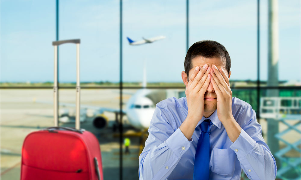 stressed traveler