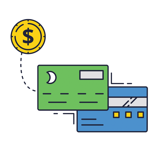 credit cards and money